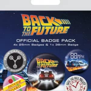 Back to the Future Pin-Back Buttons 5-Pack DeLorean